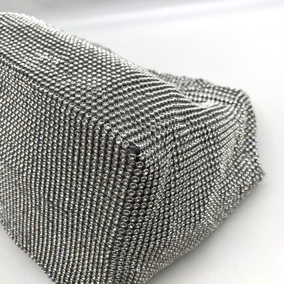 I.N.C. International Concepts Silver Mesh Crystal Hobo Bag - Picture 7 of 12